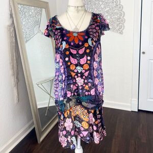 Custo Barcelona Premium Y2K Psychedelic Artwear Dress Size 4 / L